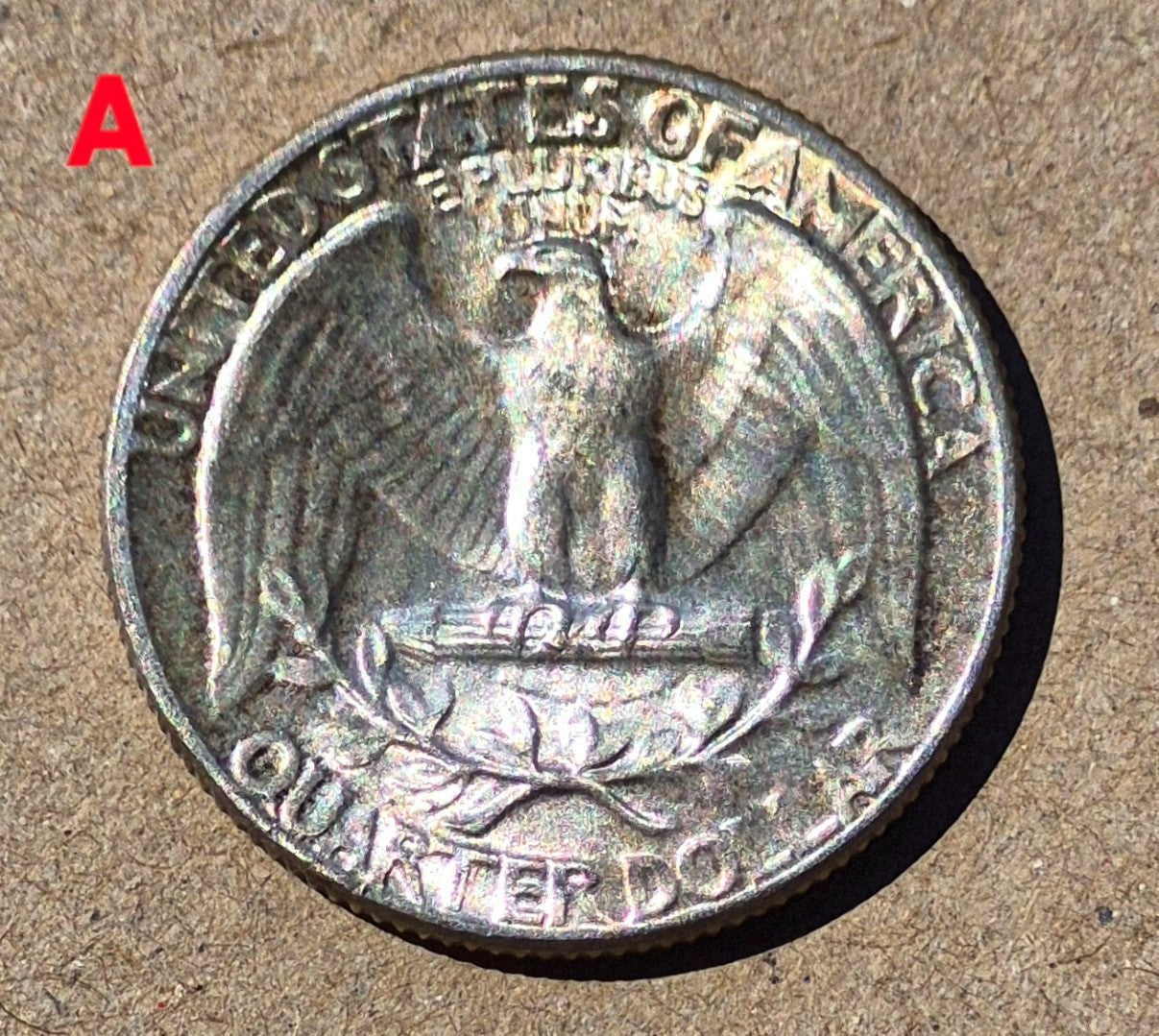 (2)1950P GEM BU Washington End Coins OBW US Treas 90% Silver Quarter TONER ALERT