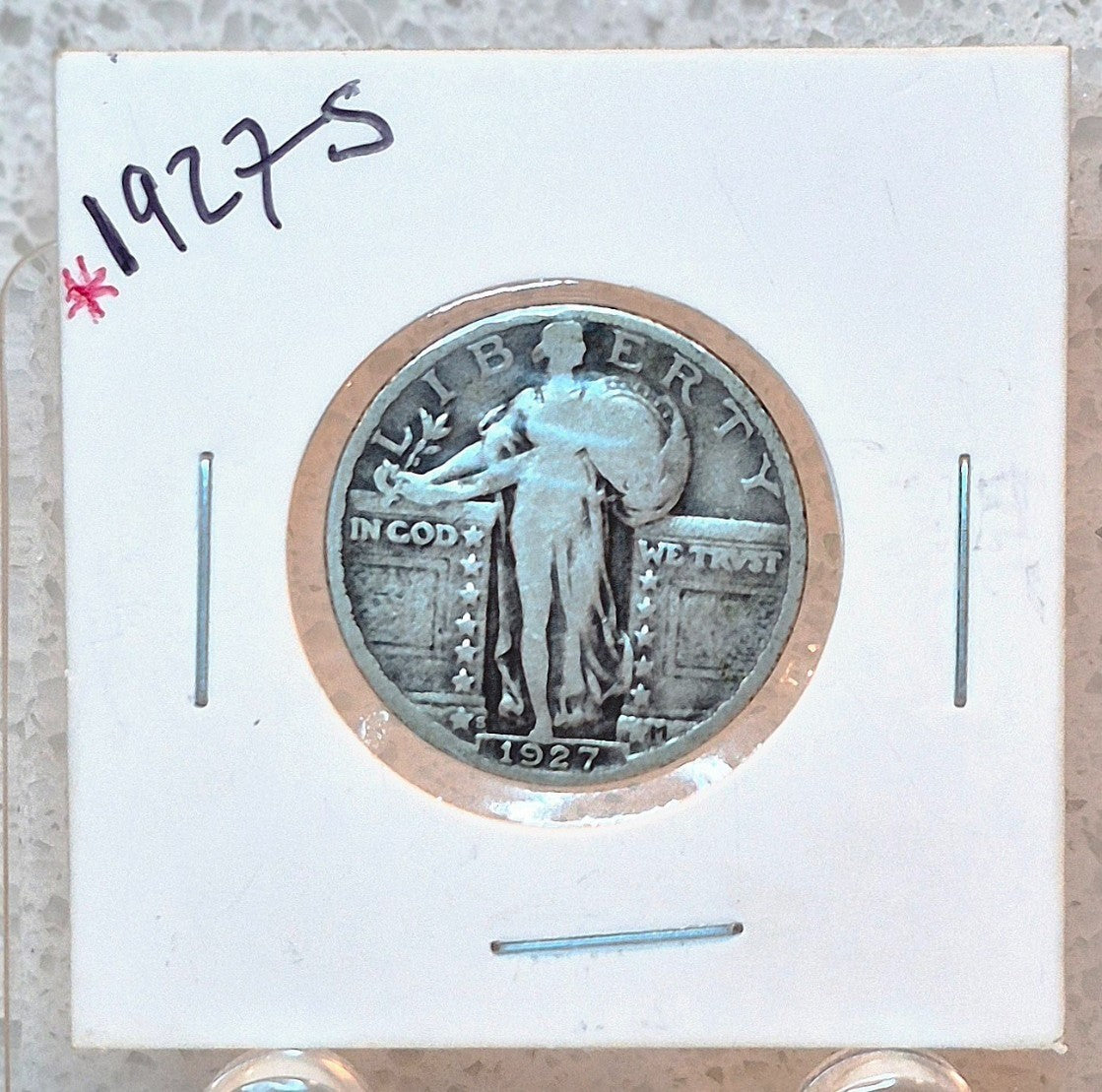 🔥RARE 1927-S Standing Liberty Quarter Lowest Mint Only 396K Produced 90% Silver