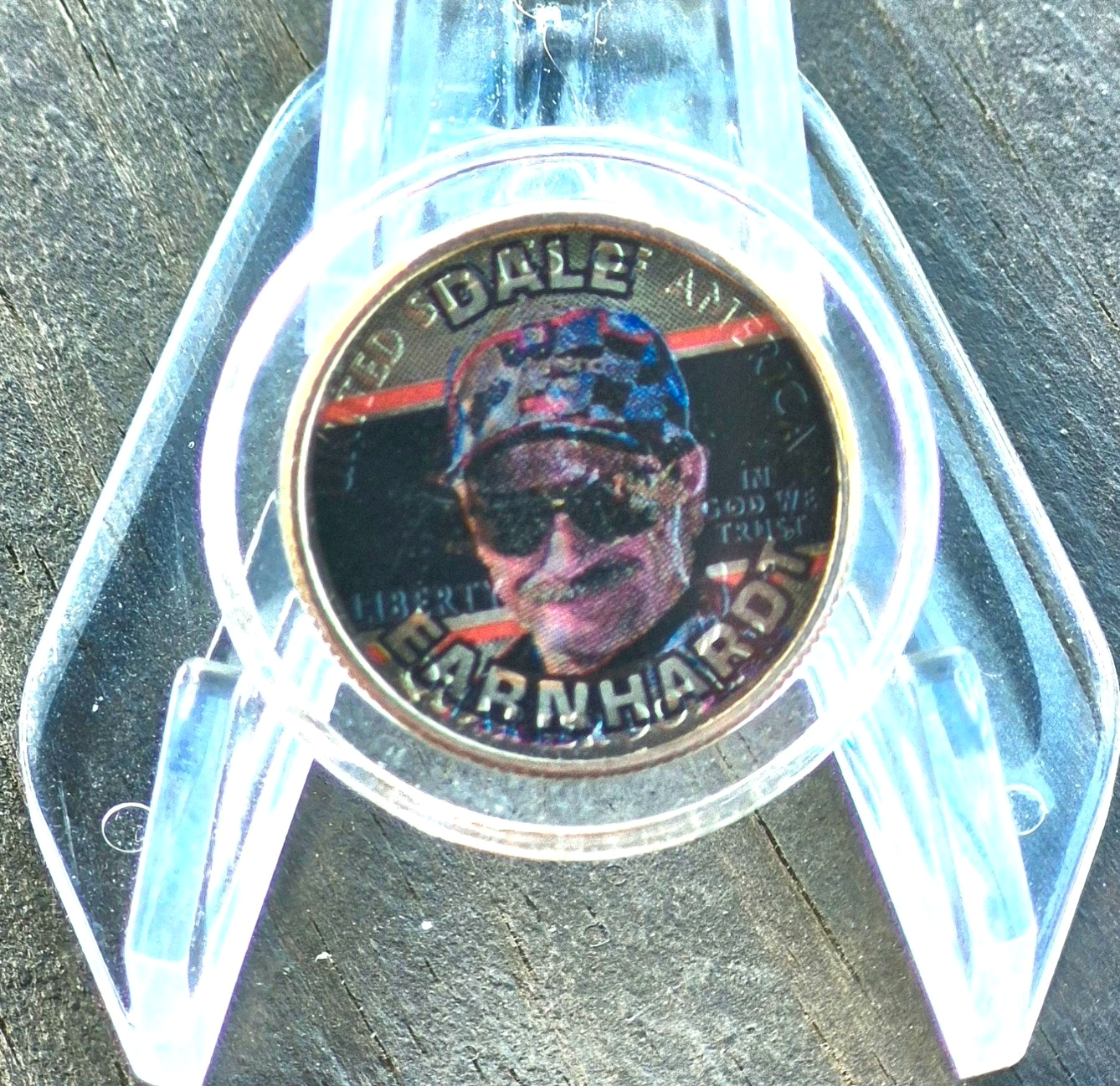 Dale Earnhardt Colorized 2001 North Carolina State Quarter NASCAR with Capsule