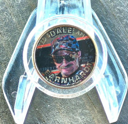 Dale Earnhardt Colorized 2001 North Carolina State Quarter NASCAR with Capsule