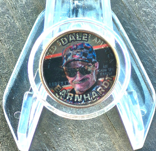 Dale Earnhardt Colorized 2001 North Carolina State Quarter NASCAR with Capsule