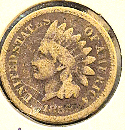 1859 1C Indian Head Cent Highly Collectable First Year Choice  VG-F Features