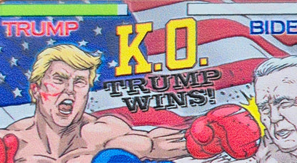 Set of (12) 1 oz Colorized Trump Copper Bars W/Tube KO TRUMP WINS Trump V. Biden
