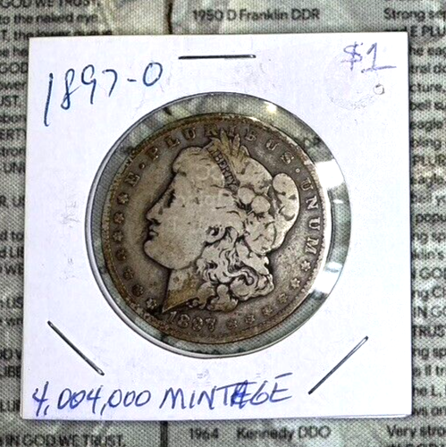 1897 O Morgan $1 Dollar 90% Silver Semi-Key Date Coin New Orleans Mint