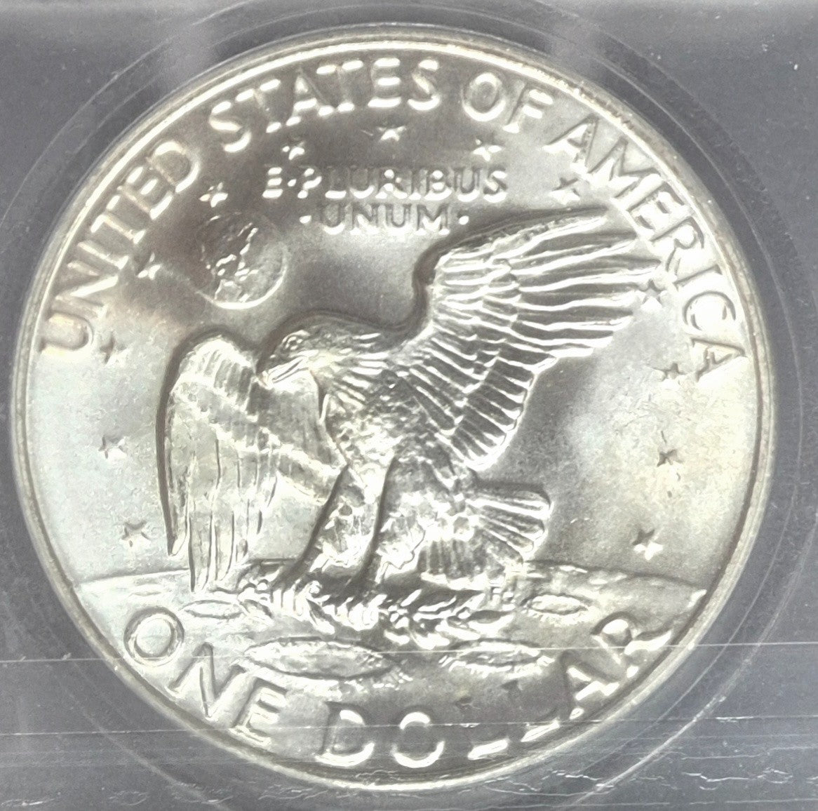 😎1974-S Eisenhower $1 Silver 40% MS67+ ICG 🔥Signed by Ustin Hutto, President🔥