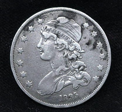 1835 Capped Bust Quarter X Fine 🔥90 % Silver Type Two Motto Removed Circ. Sharp