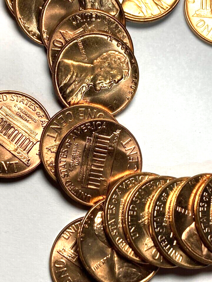 ✅ 1963-P BU GEM BRILLIANT UNCIRCULATED Lincoln Memorial Cent From OBW Bank Coin