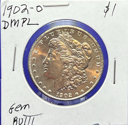 1902-O Morgan 90% Silver Dollar BU Gem Shiny, Bright, Well Struck (DMPL) Coin