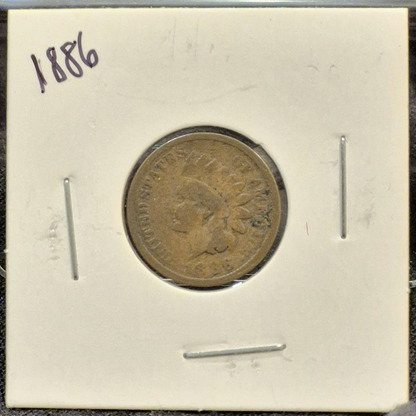 1886 Copper 1C Indian Head Cent Choice Collectable Variety I G Condition
