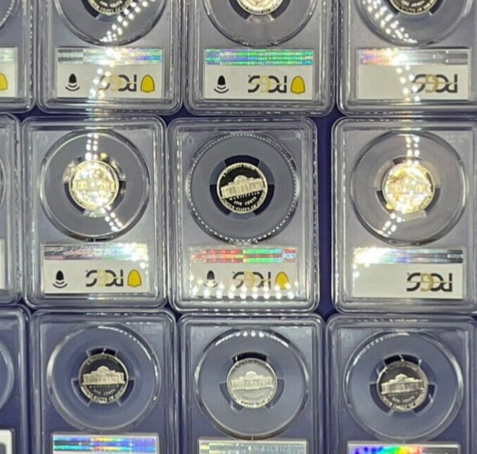 Lot of 5 -Jefferson Nickels PROOF COINS🔥 PCGS ONLY PR69DCAM💰 25+ Years Old  ✅