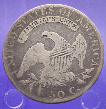 1819 Capped Bust Half Dollar 90% Silver 50c Early Better Date Circulated Coin