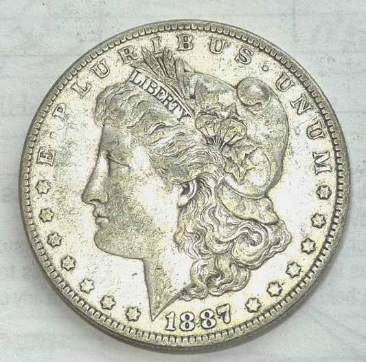 1887-P Morgan 90% Silver Dollar Strong VF-XF Features