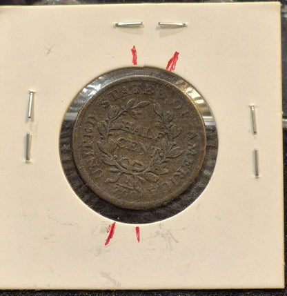 1805 Large 5 With Stems Draped Bust Half Cent VG-Fine Features Rotation Error