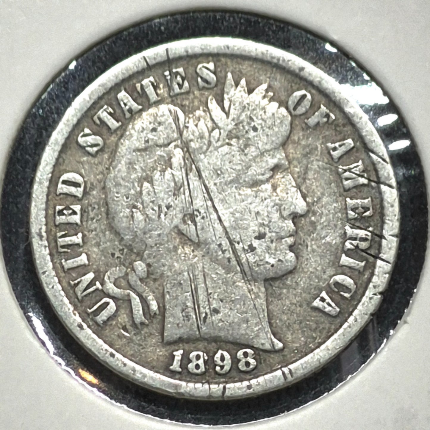 1898 Barber Dime 🥈90% Silver🥈Good Detailed Circulated Condition