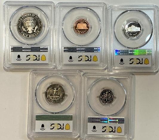 1997-S 5 Proof Set Date 5 Coin Newly Graded PCGS PR69 DCAM Perfect Gift