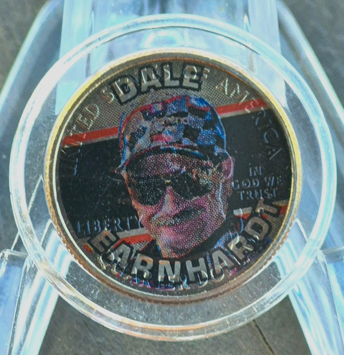 Dale Earnhardt Colorized 2001 North Carolina State Quarter NASCAR with Capsule