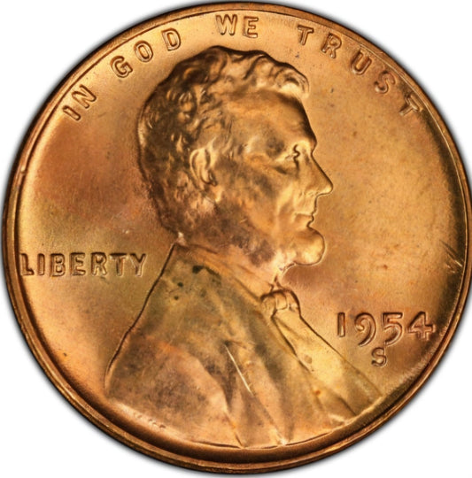 ✅ 1954-S Lincoln Wheat Cent Choice BU 1c BRILLIANT UNCIRCULATED From OBW Roll