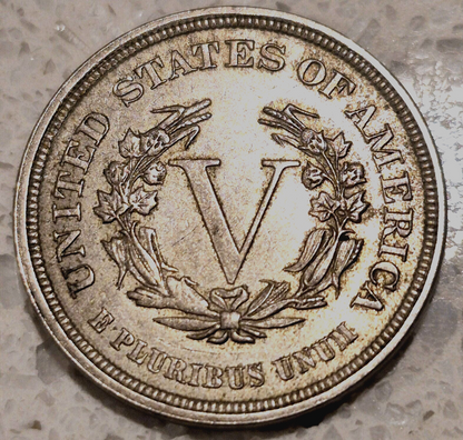 1883 V Nickel NO CENT First Yr of Issue Crisp MS Detail🔥Very Rare Rev Die Crack