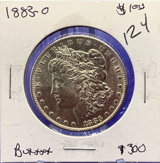 1883-O Morgan 90% Silver Dollar BU Gem Shiny, Bright, Well Struck Coin