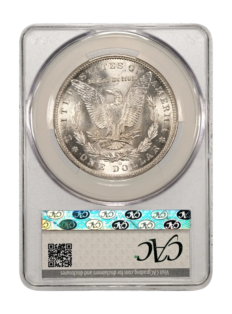 ✅ 1885-O Morgan $1 Dollar CAC MS 61 BU Newly Graded Bright Shiny 90% SILVER Coin