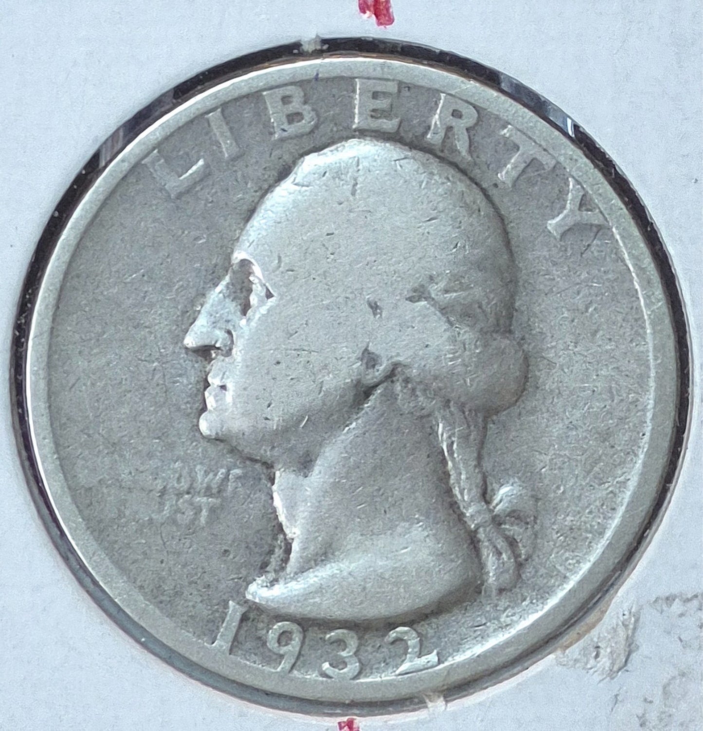 1932-S Washington 22 Degree Die Rotation Key Date 1st Yr 90% Silver Quarter 25C