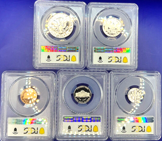 1987-S Proof Set Date 5 Coin Newly Graded PCGS PR69 DCAM Perfect Gift