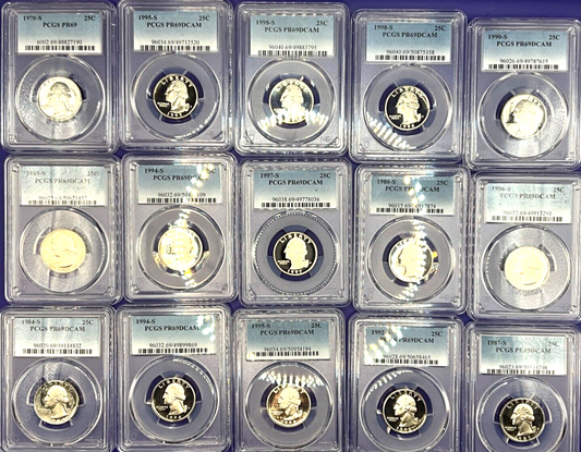 {5} - Graded Washington 25c PROOF COINS  🔥 PCGS PR69DCAM💰1932-2025 Dates  ✅
