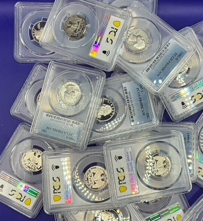 🔥 {LOT OF 20}  - PCGS Graded Washington Quarter PR69DCAM PROOF 25c Coins 🔥