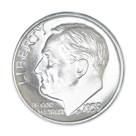 1959P Roosevelt Dime 90% SILVER Gem BU Brilliant Uncirculated Bright White Shiny