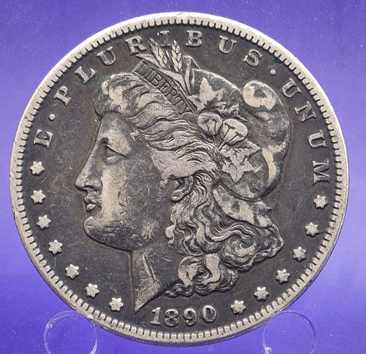 1890-CC Morgan Silver $1 Dollar  Carson City $1 Full Liberty MONSTER  TONED COIN