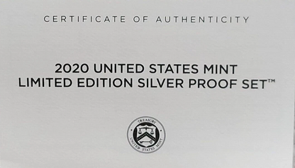 2020-S Silver Proof US Mint Limited Edition 8 Coin Set with Original Box & COA