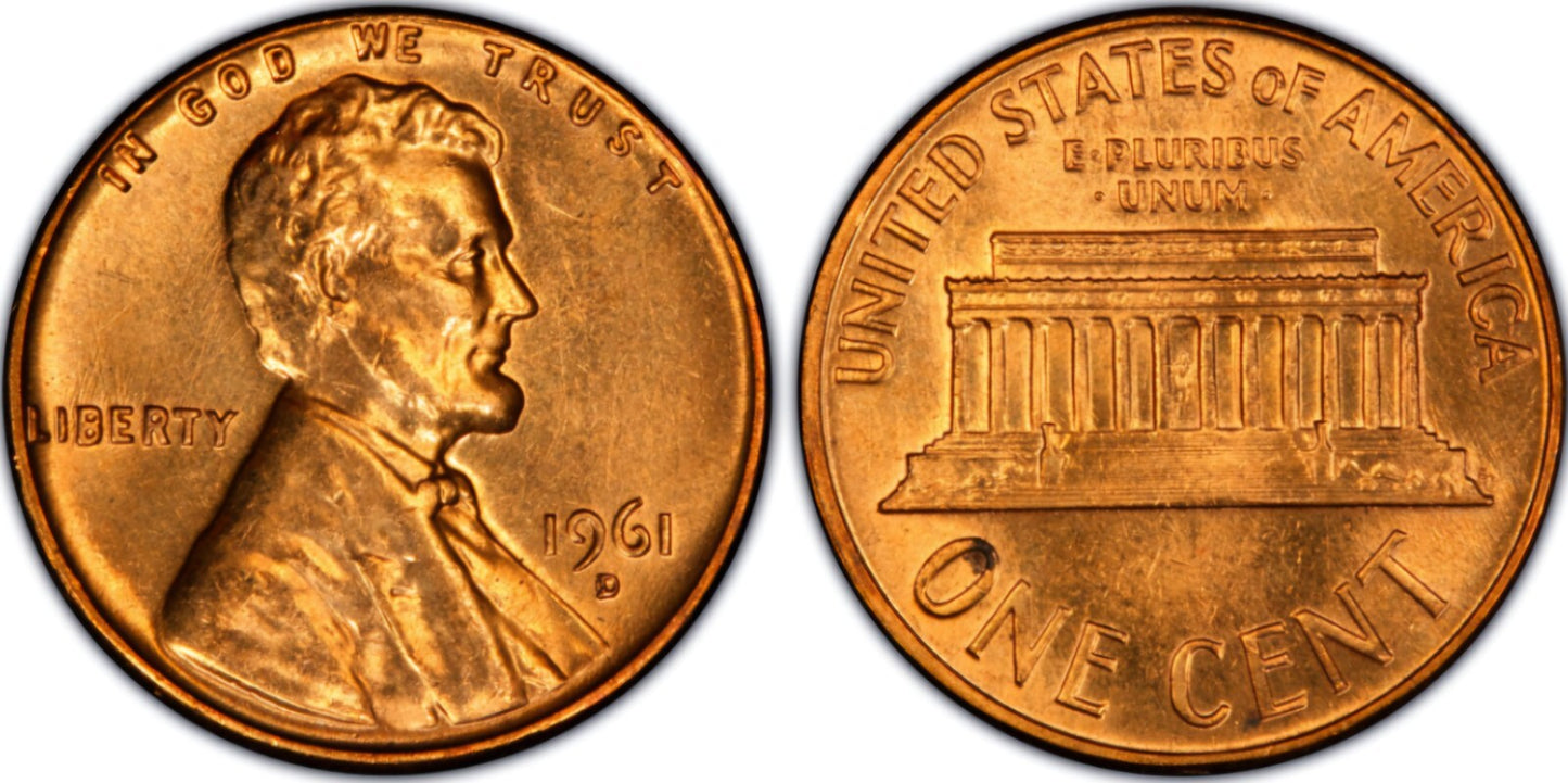 1961 Denver Memorial BU Brilliant Uncirculated 1C 🔥From OBW Bank Roll🔥