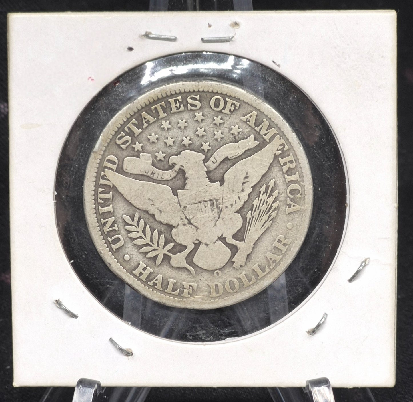 1900 O Barber Half Dollar 90% Silver 50C Very Good Condition Full Rim Part Motto