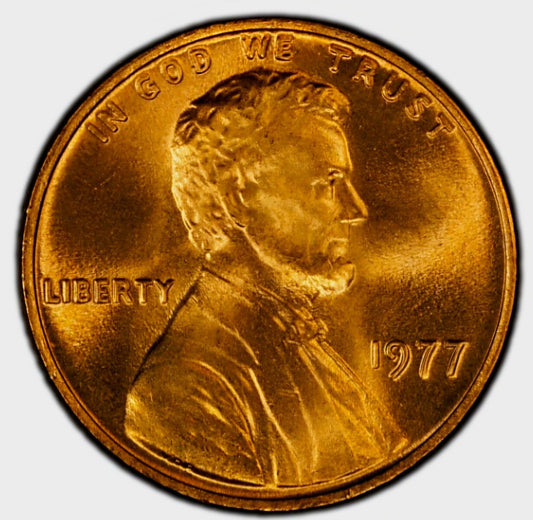 1977 P Lincoln Memorial BU Brilliant Uncirculated 1C From 🔥OBW Bank Roll🔥