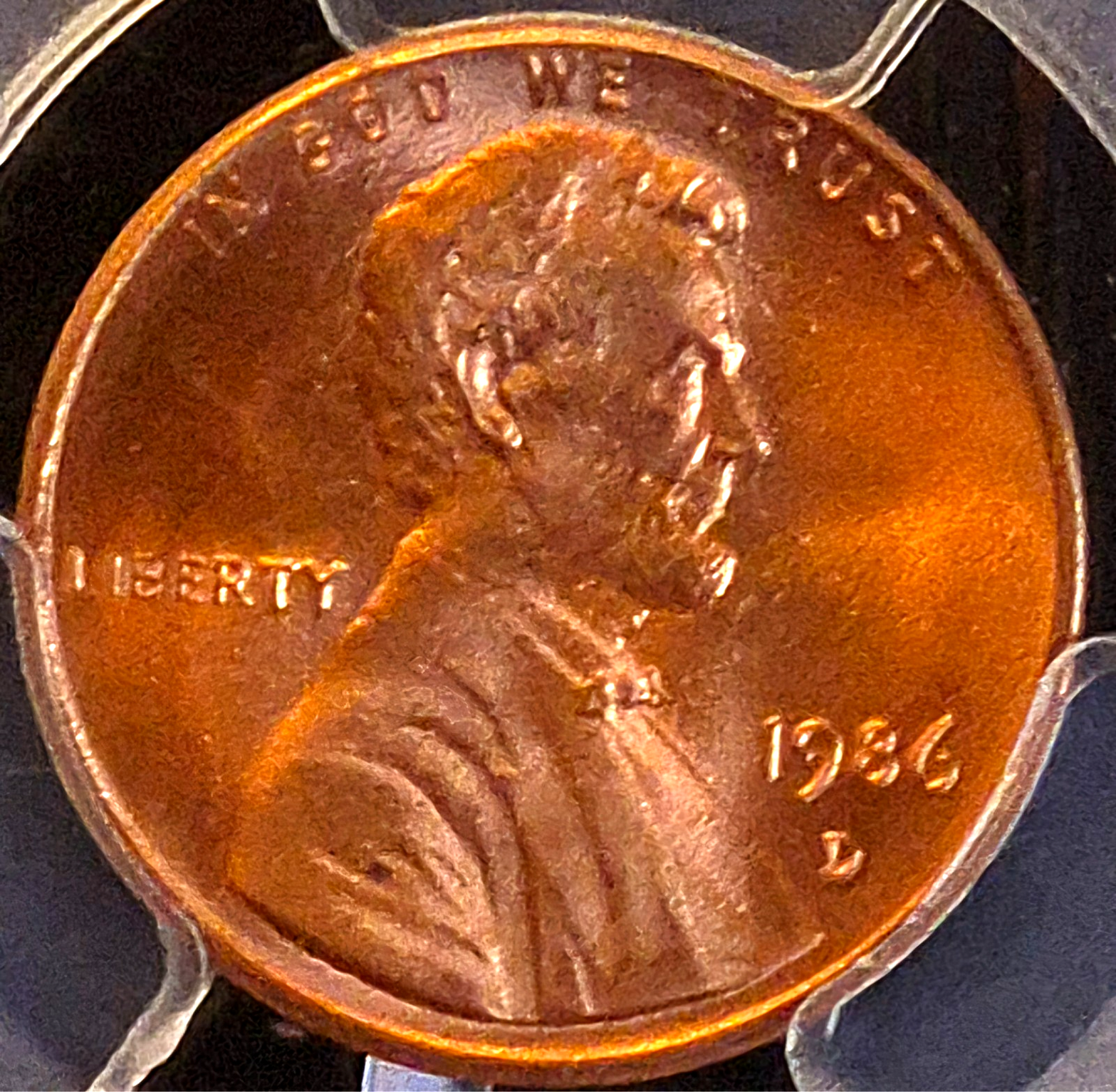 1986 Lincoln Cent PCGS Graded a Very High MS67 BRILLIANT RED