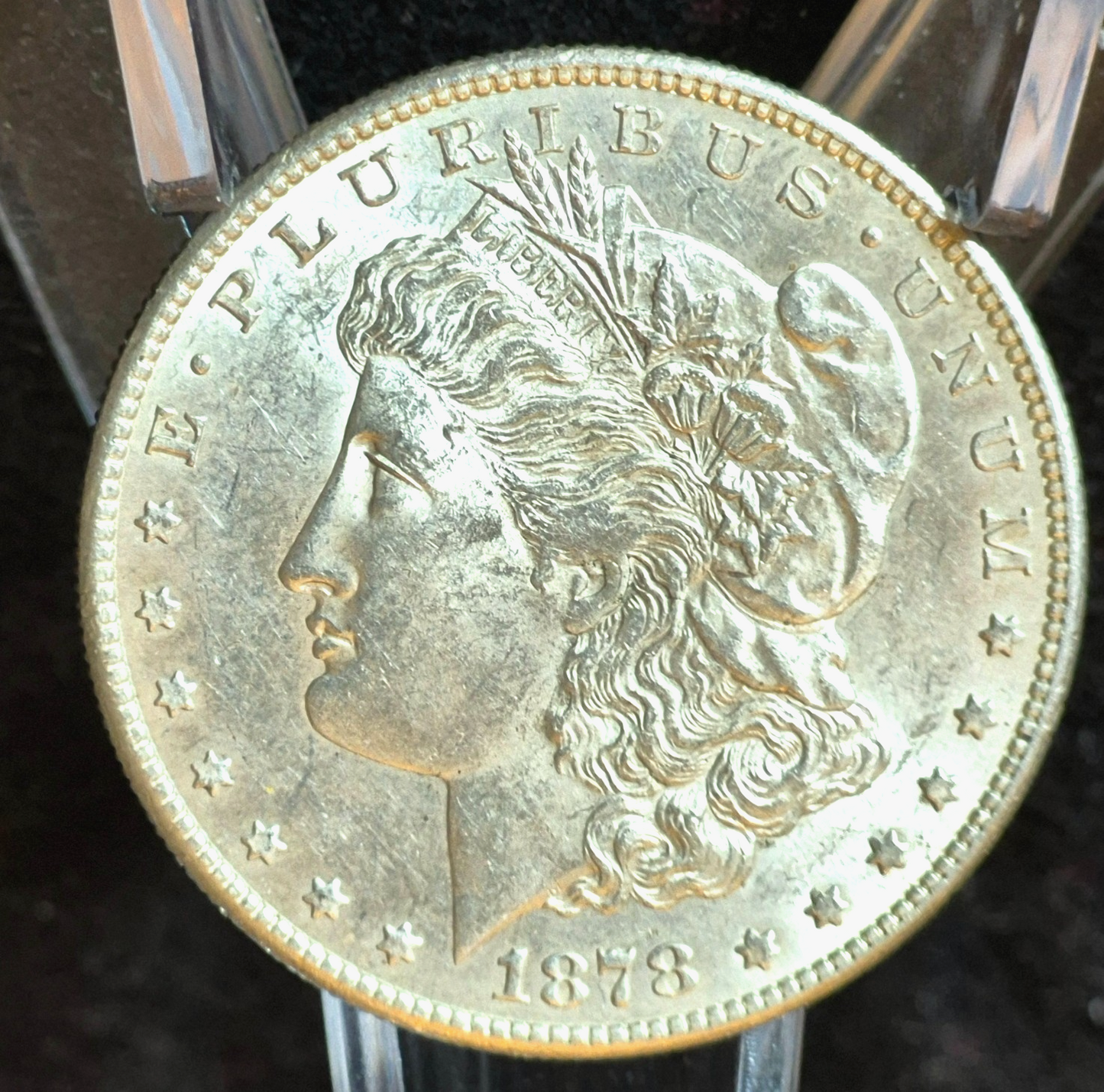 😎1878-S Morgan 90% Silver Dollar Gem Shiny Bright, Well Struck Coin 1st Year $1