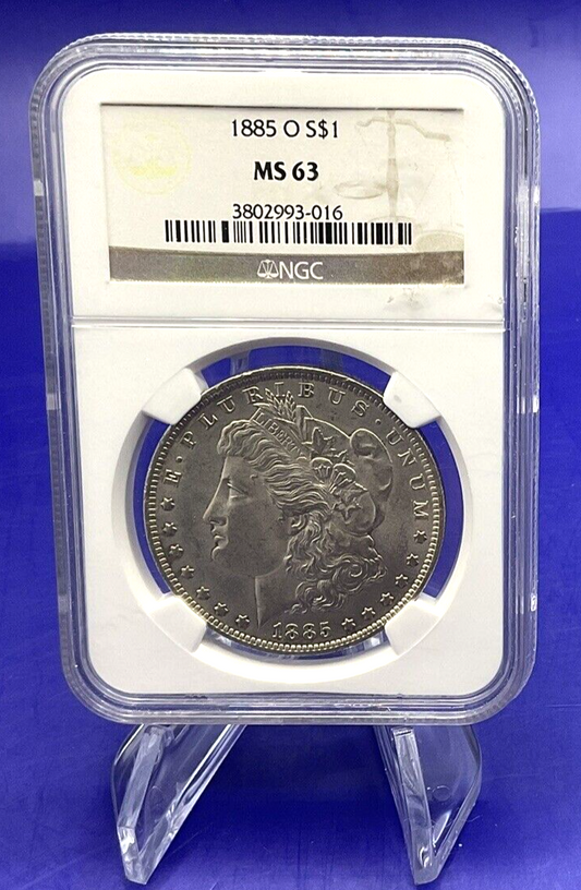 🔥 1885 O Morgan Silver Dollar NGC MS63 Sharp Details Beautiful Collector Coin