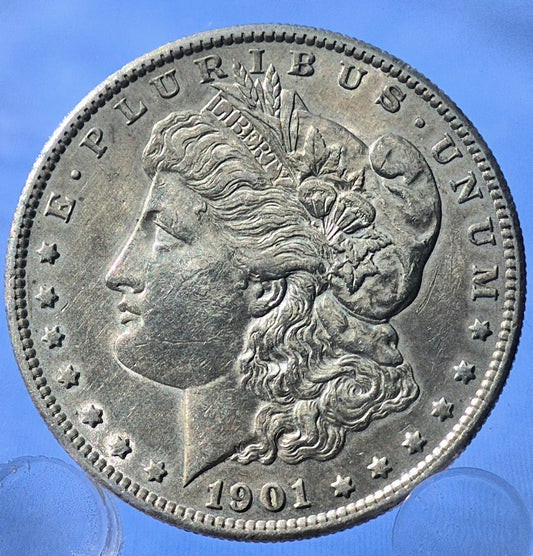 1901-S Morgan 90% Silver Dollar Shiny, Bright, Coin PL Strong AU-MS Features