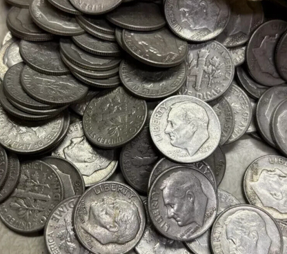 ✅ 90% Silver💰 Roosevelt Dimes - Random Year - Silver Stacking - Choose How Many
