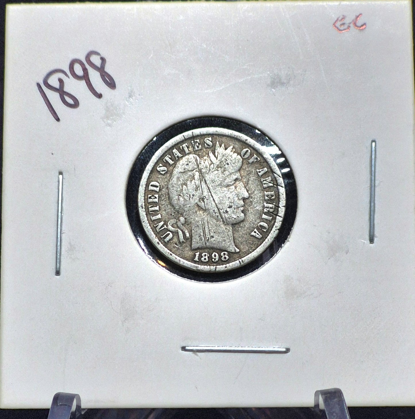 1898 Barber Dime 🥈90% Silver🥈Good Detailed Circulated Condition