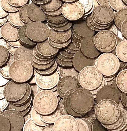 {LOT Of 10} Liberty V Nickels Good To Fine 1883-1912 Estate Sale Lot 5c Coins