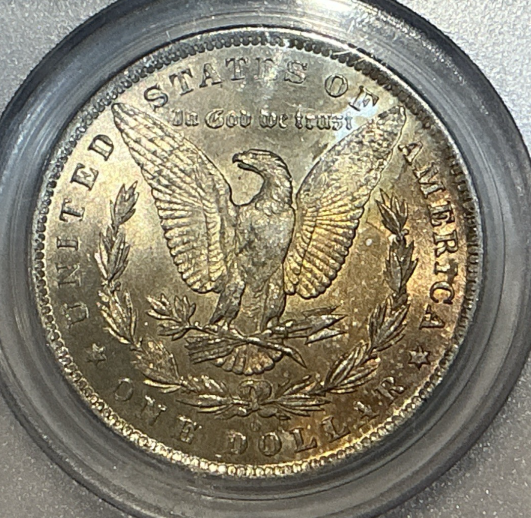 1884-O Morgan Silver Dollar SUPER TONED REVERSE MS64 PCGS Uncirculated $1 Coin