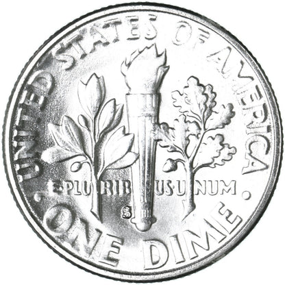 ✅ GEM BU 1955-S Roosevelt Dime 90% Silver UNCIRCULATED 10c Coin From OBW Roll