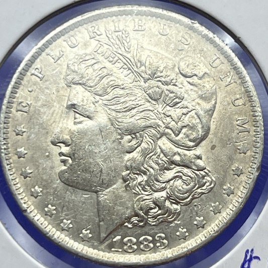 1883 O Morgan $1 Dollar 90% Silver BEAUTIFUL Bright White Sharp Early Year Coin