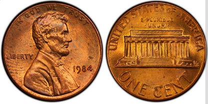 1984 P Lincoln Memorial BU Brilliant Uncirculated 1C From 🔥OBW Bank Roll🔥