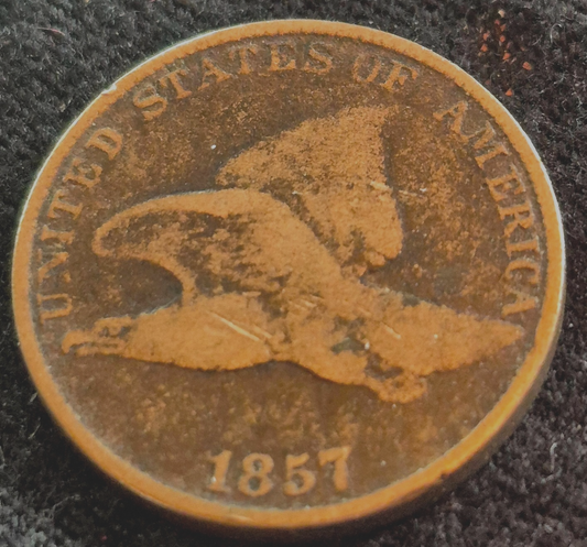1857 Flying Eagle One Cent Good Detail Only Minted for 3 Yrs the 1st Small Cent