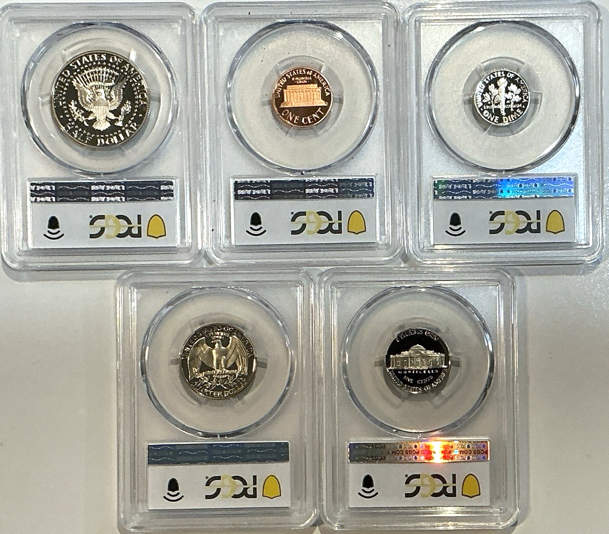 1996-S 5 Proof Set Date 5 Coin Newly Graded PCGS PR69 DCAM Perfect Gift