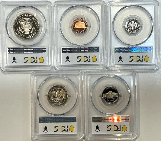1996-S 5 Proof Set Date 5 Coin Newly Graded PCGS PR69 DCAM Perfect Gift