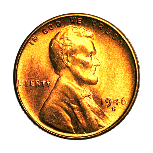 ✅ 1946 S Lincoln Wheat Cent Choice GEM BU 1c Uncirculated Coin From OBW Roll