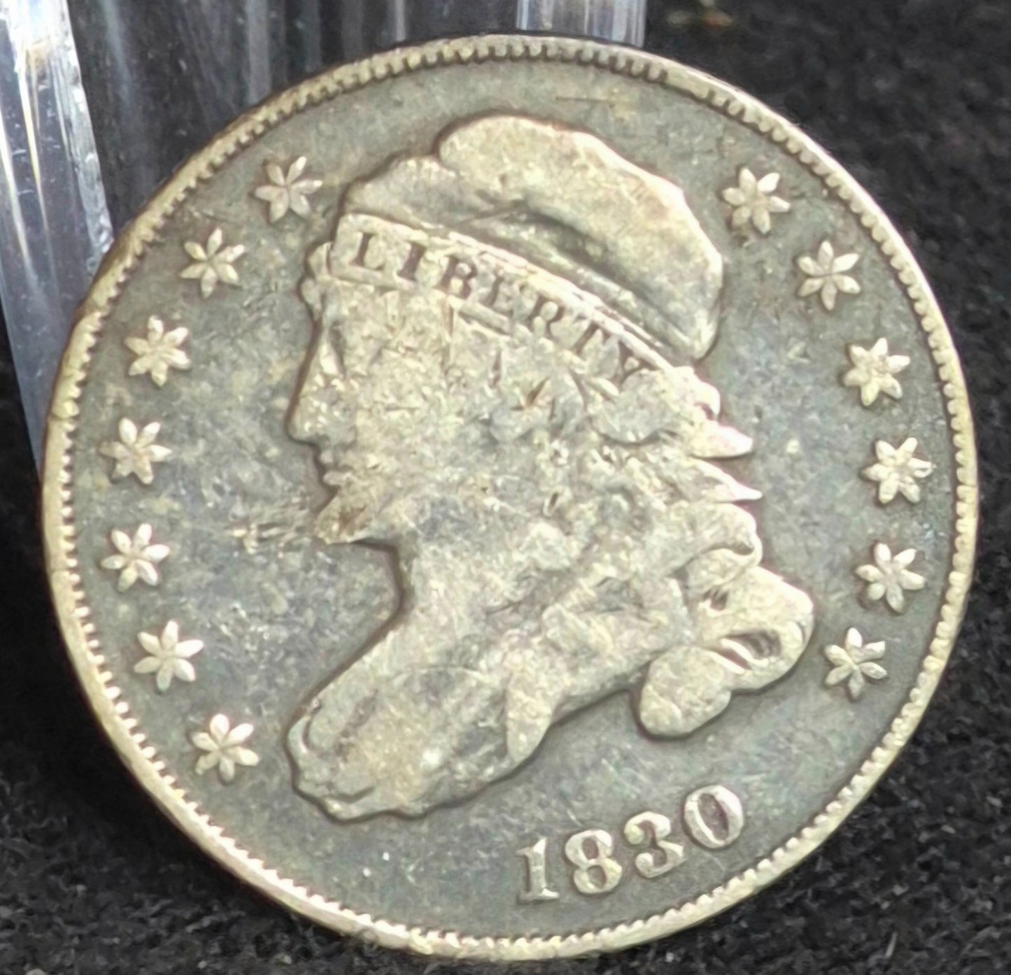 1830 Capped Bust Dime Fine 90% Silver Harder to Find Medium 10C Variety